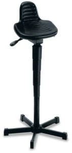 Stehhilfe, Sitz PU-Schaum Schwarz, Sitz H 620-890mm, Gestell Schwarz