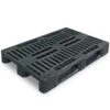 Kunststoffpalette, 3 Kufen, LxBxH 1200 X 800 X 160 Mm, Oberdeck Durchbrochen