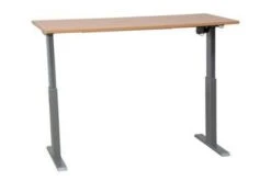 PROREGAL Elektrisch Höhenverstellbarer Schreibtisch Zebra | HxBxT 70-116x160x80 Cm | Silber-Buche -Büromöbel Geschäft 145fbb3d d0c7 48c6 9238 48c98fed70f3