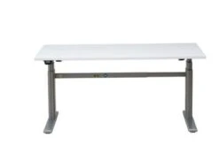 PROREGAL Elektrisch Höhenverstellbarer Schreibtisch Elk | HxBxT 63-128x160x80 Cm | Silber-Buche -Büromöbel Geschäft 1538b965 82f6 42fd ac62 04333cb25764