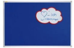 Pinntafel, F. Wandschienen-System, HxB 600x900mm, Pinnbar, Tafel Filz, Silber, Rahmen Alu, Silber -Büromöbel Geschäft 22bda11b 300d 435e b65a ea0c89dfb54b 1