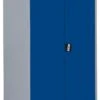Stahl-Aktenschrank Metallschrank Abschließbar Werkzeugschrank 195 X 92,5 X 60cm Lichtgrau/Enzianblau 530361