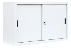 Schiebetürenschrank Büro Aktenschrank Sideboard Aus Stahl Weiß 1090 X 1200 X 450 Mm (HxBxT) 550147 -Büromöbel Geschäft 362b6461 e012 4576 bbdf 209041a532ed