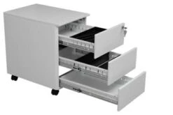 PROREGAL Rollcontainer Panther | 3 Schubladen| HxBxT 61x40x60 Cm | Weiß -Büromöbel Geschäft 38290f31 c874 453e b471 0c310ae5836d