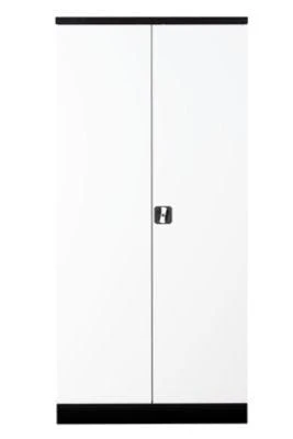 PROREGAL Stahlschrank Bee | HxBxT 195x92x42 Cm | Weiß-Schwarz 2 PROREGAL Stahlschrank Bee | HxBxT 195x92x42 Cm | Weiß-Schwarz – Bild 2