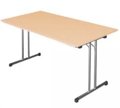 Klapptisch Besprechungstisch Kantinentisch Verkaufstisch Schreibtisch 180 X 80 Cm Gestell Chrom / Platte Buche-Dekor 350631 -Büromöbel Geschäft 46e34d74 b243 41c6 9e76 048812710c00 2