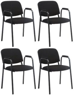 4er Set Besucherstühle Ken PRO Stoff Rot -Büromöbel Geschäft 480b89cd 1b9b 4328 be37 5dddf4789c94