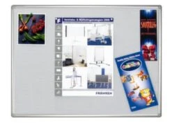 Pinntafel, F. Wandschienen-System, HxB 600x900mm, Pinnbar, Tafel Filz, Silber, Rahmen Alu, Silber -Büromöbel Geschäft 4dc0462c 7e59 40a0 b0c6 f83a2cfe1f30 1