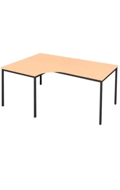 Freiformtisch - 750 X 1800 X 800/1200 X 800 Mm - Tiefschwarz/buche - Winkel Rechts 332011