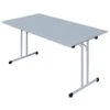 Klapptisch Besprechungstisch Kantinentisch Verkaufstisch Schreibtisch 140 X 70 Cm, RAL 7035 Lichtgrau/Lichtgrau