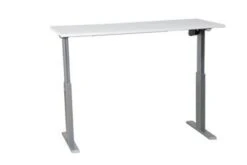 PROREGAL Elektrisch Höhenverstellbarer Schreibtisch Zebra | HxBxT 70-116x160x80 Cm | Silber-Weiß -Büromöbel Geschäft 5749274b 97ea 4499 bf4d 0af1d48ff96f 1