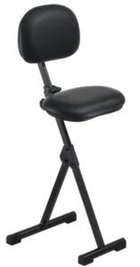 Klappbare Stehhilfe, Sitz Kunstleder Schwarz, Sitz HxBxT 540-900x370x210mm, Gestell RAL9005 3 Klappbare Stehhilfe, Sitz Kunstleder Schwarz, Sitz HxBxT 540-900x370x210mm, Gestell RAL9005 – Bild 3