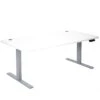 Schreibtisch HWC-D40, Computertisch, Elektrisch Höhenverstellbar 160x80cm 53kg ~ Weiß, Grau