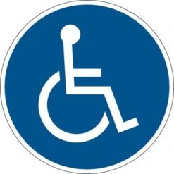 Parkplatzschild, Symbol Rollstuhlfahrer (rund) - 50 Mm Folie Selbstklebend -Büromöbel Geschäft 6602ca8d 682f 438b 8463 7bac5bdc9c8c 1