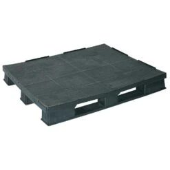 Kunststoffpalette, 3 Kufen, LxBxH 1200 X 800 X 160 Mm, Oberdeck Durchbrochen -Büromöbel Geschäft 6718f3b4 446d 44b6 a091 c4aa6b0e3527 1