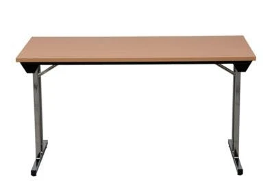 PROREGAL Klapptisch Lizard | T-Fuß-Gestell-Eckig | HxBxT 75x140x80 Cm | Chrom-Buche 2 PROREGAL Klapptisch Lizard | T-Fuß-Gestell-Eckig | HxBxT 75x140x80 Cm | Chrom-Buche – Bild 2