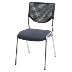Besucherstuhl, 4-Fuß Beschichtet, Sitz Schwarz, Rücken Schwarz -Büromöbel Geschäft 6887e824 5a51 4f25 a122 b9c35c5ccd43
