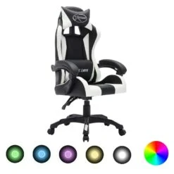VidaXL Gaming-Stuhl Mit RGB LED-Leuchten Blau Und Schwarz Kunstleder -Büromöbel Geschäft 6e5590c4 4c6c 4822 9d4c ea615ad2e523
