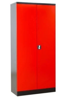 PROREGAL Stahlschrank Bee | HxBxT 195x92x42 Cm | Schwarz-Rot -Büromöbel Geschäft 77c4014e 8ff9 4025 a241 ca73542c1d0f