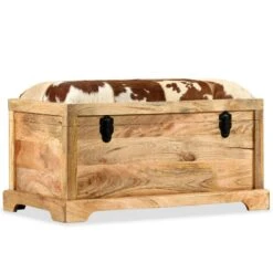 VidaXL Aufbewahrungsbank Mangoholz Massiv Echtleder 120x36x36 Cm -Büromöbel Geschäft 84f0ce7b 6014 4d56 a14a 9f5be9e72c54