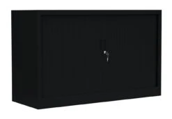 Querrollladenschrank Sideboard Stahl Büro Aktenschrank Rolladenschrank Schwarz (HxBxT) 750 X 1000 X 460 Mm 555109 -Büromöbel Geschäft 85935892 7319 4144 81cb cc56ca2456b4