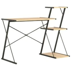 VidaXL Computertisch Schwarz Und Eiche 120x72x70 Cm 13 VidaXL Computertisch Schwarz Und Eiche 120x72x70 Cm -Büromöbel Geschäft 86646c30 ad56 4231 a67e 57a0753a689f