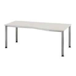 Freiformtisch Helsinki - 680-760 X 1800 X 1000/800 Mm - 4-Fuß-Gestell - Weißaluminium/weiß 10 Freiformtisch Helsinki - 680-760 X 1800 X 1000/800 Mm - 4-Fuß-Gestell - Weißaluminium/weiß -Büromöbel Geschäft 86b9f49a fbca 42bc 80ea 80b77355c42e