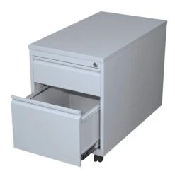 Rollcontainer Mit Hängeregistratur Bürocontainer 61x46x79cm Lichtgrau 505310