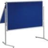 Maul Moderationstafel, HxB 1950x1200mm, Tafel HxB 1500x1200mm, Pinnbar, Tafel Textil, Blau, Klappbar, M. Zubehörset