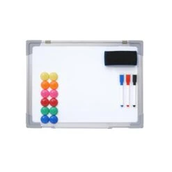 Whiteboard HWC-C84, Magnettafel Memoboard Pinnwand, Inkl. Zubehör ~ 40x30cm