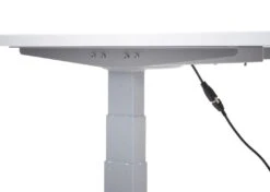 Schreibtisch HWC-D40, Computertisch, Elektrisch Höhenverstellbar 160x80cm 53kg ~ Weiß, Grau -Büromöbel Geschäft 93c58023 2da4 46f0 9fb2 43faa407a7fe