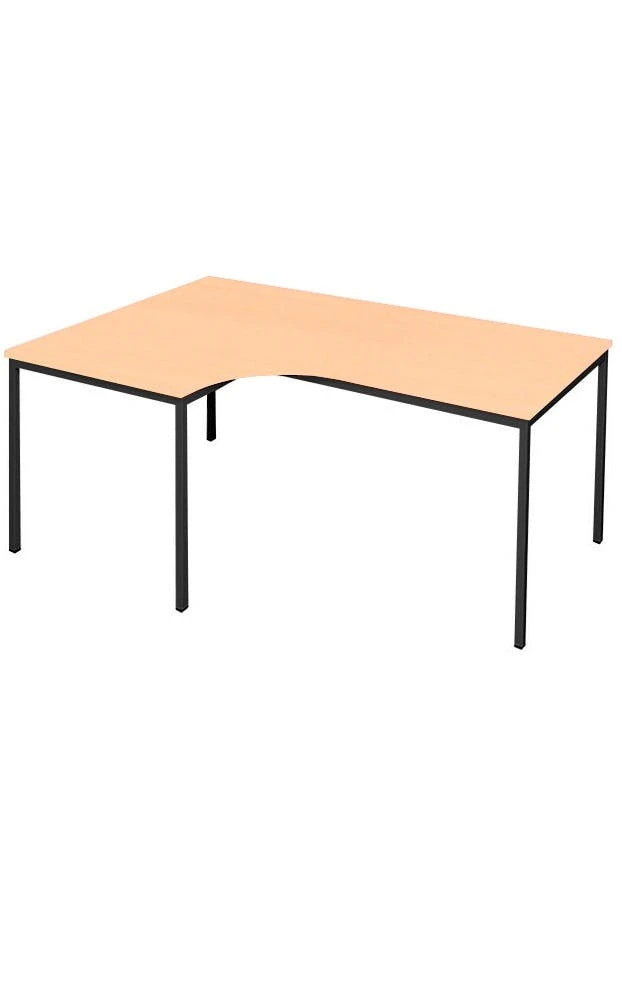 Freiformtisch - 750 X 1800 X 800/1200 X 800 Mm - Tiefschwarz/buche - Winkel Rechts 332011 5 Freiformtisch - 750 X 1800 X 800/1200 X 800 Mm - Tiefschwarz/buche - Winkel Rechts 332011 – Bild 5