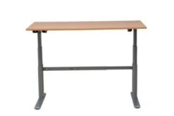 PROREGAL Elektrisch Höhenverstellbarer Schreibtisch Elk | HxBxT 63-128x160x80 Cm | Silber-Buche
