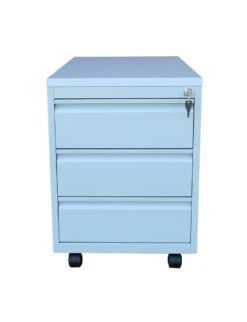 Büro Rollcontainer Mit 3 Schubladen Bürocontainer 61x46x79cm Lichtgrau 505315