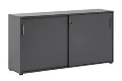 Möbelpartner Schiebetürenschrank Hippo | Small | HxBxT 84x160x40 Cm |Anthrazit Von PROREGAL