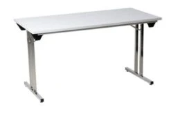 PROREGAL Klapptisch Lizard | T-Fuß-Gestell-Rund | HxBxT 75x120x80 Cm | Chrom-Grau -Büromöbel Geschäft c0d1d48f 2698 4e91 bb35 8e4f281ef218