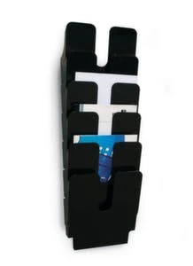 Durable Wandprospekthalter, HxBxT 745x247x100mm, F. 6xDIN A4hoch, Ablage(n) Schwarz