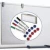 Maul Whiteboard, HxB 900x1200mm, Magnethaftend, Tafel Weiß, M. Zubehör-Set, Ablageschale, Rahmen Alu, Weiß