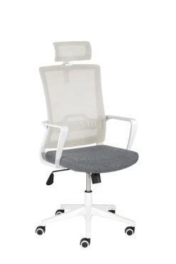 Mayer Sitzmöbel, Drehstuhl Mit Kopfstütze 2377, Grau/Silbergrau, 2377_508