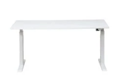 PROREGAL Elektrisch Höhenverstellbarer Schreibtisch Zebra | HxBxT 70-116x180x80 Cm | Weiß-Weiß