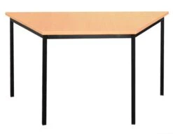 Trapeztisch - 750 X 1600 X 800 Mm - RAL 9005 Tiefschwarz/Buche-Dekor -Büromöbel Geschäft dc07f1c1 477d 4727 bd52 e79978c51110