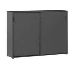 Möbelpartner Schiebetürenschrank Hippo | Small | HxBxT 84x160x40 Cm |Anthrazit Von PROREGAL -Büromöbel Geschäft fa56563d 42d4 4326 a75f e907e002e24a